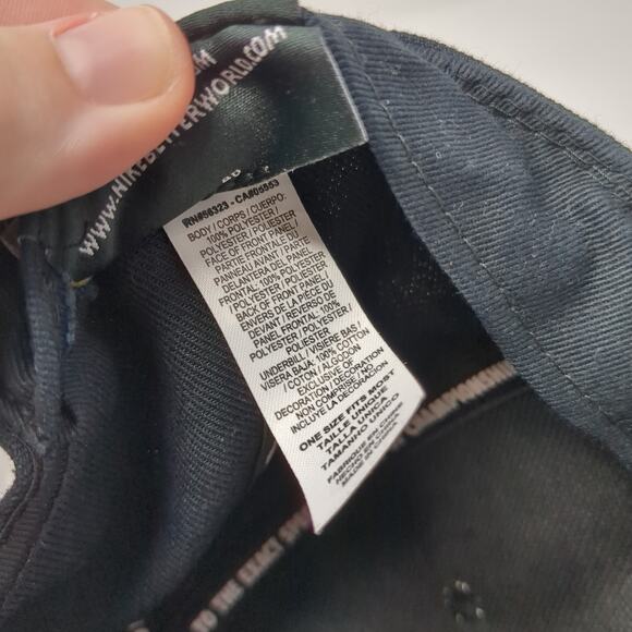 Nike True Snapback Hat Black One Size Big Swoosh Embroidered Outdoor - Picture 10 of 10